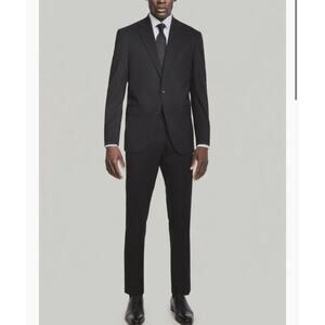 Jack Victor Gibson Ct black pinstripe men’s wool suit 48L jacket 43L pants